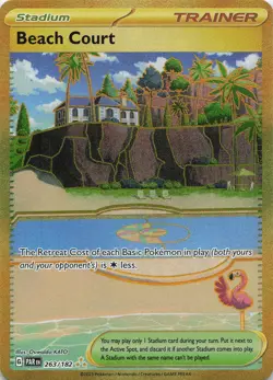 Beach Court 263/182 Hyper Rare Paradox Rift Pokemon Lightly Played - Image 1