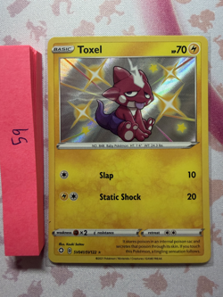 Pokemon TCG Toxel Baby Shiny SV41/SV122 Rare Holo NM - Image 1