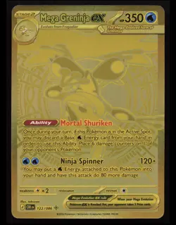 Mega Greninja ex 122/086 Mega Hyper Rare Chaos Rising Pokemon English NM- - Image 1