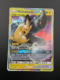 Pokemon Pikachu & Zekrom GX Ultra Rare Tag Team 33/181 - Image 2
