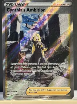 Cynthia's Ambition GG60 Pokemon Crown Zenith: Galarian Gallery Holo - Image 1