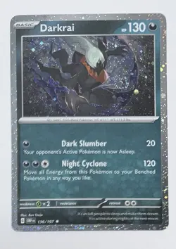 Darkrai 136/197 Cosmos Holo 🌀 SWIRL 🌌 Pokemon OBF NM - Image 1