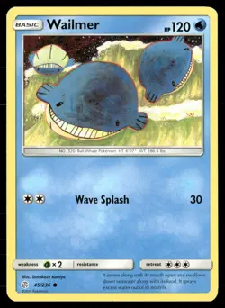 Wailmer 45/236 Cosmic Eclipse Pokemon NM - Image 1