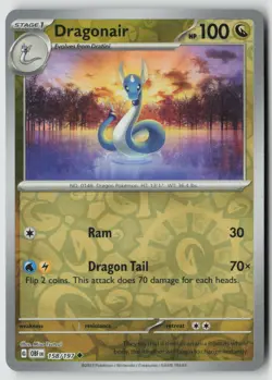 Dragonair 158/197 Uncommon Obsidian Flames Pokemon Reverse Holo MP - Image 1
