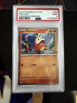 Fuecoco Black Star Promo 192 Pokemon Scarlet & Violet Horizons PSA 9 MINT - Image 1