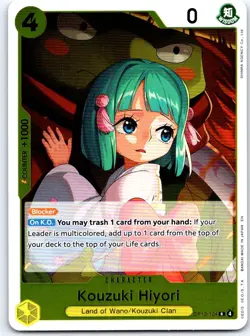 Kouzuki Hiyori OP13-104 Rare Carrying On His Will One Piece Foil NM - Image 1
