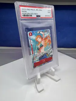 2023 One Piece Japanese Mini NAMI #OP01-016 Perforated May 💎 PSA 9 Mint - Image 2