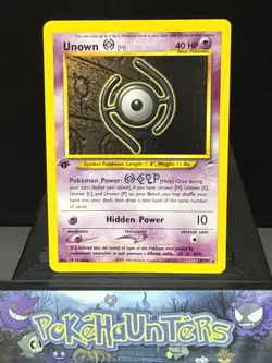 Pokemon Card Unown H 28/105 1st Edition Non Holo Rare Neo Destiny WOTC NM - Image 1