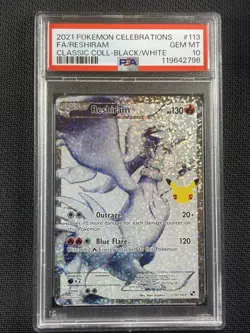 Pokemon Card - PSA10 GEM MT - Reshiram Full Art - Celebrations - 2021 - 113/114 - Image 1