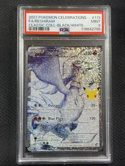 Pokemon Card - PSA9 MINT - Reshiram Full Art - Celebrations - 2021 - 113/114 - Image 1