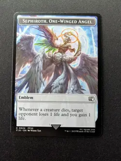 EMBLEM - SEPHIROTH, ONE-WINGED ANGEL 24 // ROBOT WARRIOR 12 Final Fantasy Tokens - Image 1