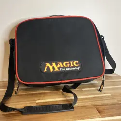 Magic The Gathering Logo Branded Carrying Case Black Red Deck Bag Shoulder Strap - Image 1