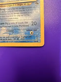 LAPRAS #12/18 NON-HOLO SOUTHERN ISLANDS PROMO 2001 POKEMON TCG - Image 4