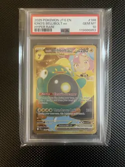2025 Pokemon Journey Together Iono's Bellibolt EX Hyper Rare English PSA 10 - Image 1