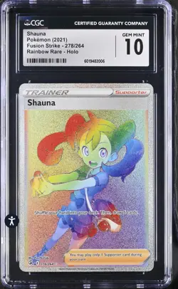 Pokemon Fusion Strike 278/264 Shauna Full Art Trainer 2021 Holo CGC 10 GEM MINT - Image 2