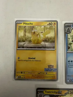 [SVP] Pokemon Illustration Contest 2024 Promo Pikachu, Feraligatr, Toxtricity - Image 2