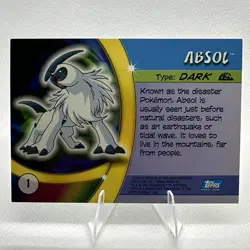 Topps Pokemon Advanced Challenge Absol Foil #1 2004 LP - Image 2