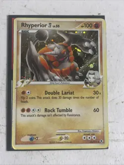 Pokemon TGC - Rhyperior 32/111 - Rising Rivals Holo - Hp - Image 1