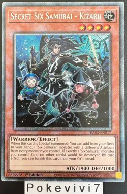 Carte YU-GI-OH! SECRET SIX SAMURAI - KIZARU RA03-EN017 PSR NEUF - Image 1