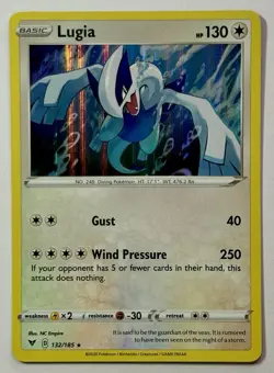 Lugia 132/185 (NM) Holo Rare Sword & Shield: Vivid Voltage 2020 Pokemon Card - Image 1