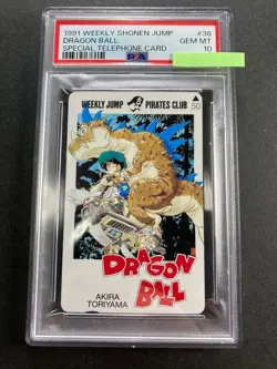 PSA10 Top Mint Dragon Ball Phone Card 1991 #36 Jump Akira Toriyama Rare JAPAN - Image 1