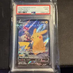 Pokemon TCG Pikachu V Lost Origin TG16/TG30 PSA9 - Image 1