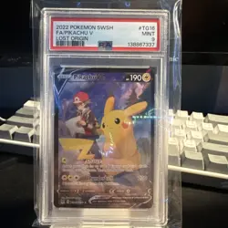 Pokemon TCG Pikachu V Lost Origin TG16/TG30 PSA9 - Image 3