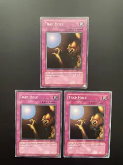 Yugioh Trap Hole SDK-033 Common Unlimited Edition LP/MP X3 - Image 1