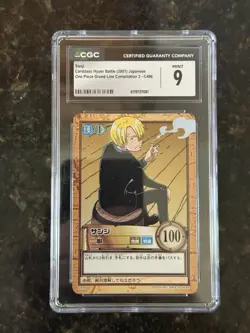 Sanji Carddass Hyper battle (2001) Japanese One piece Grand Line - C496 (CGC 9) - Image 1