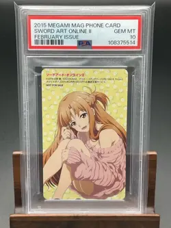 PSA10 Top Mint Phone Card Sword Art Online Asuna Unused Promo POP4 JAPAN - Image 1