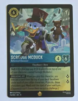 Disney Lorcana Scrooge McDuck Winterspell 152/204 Cold Foil English Card - Image 1