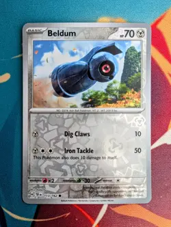Beldum 113/162 - Temporal Forces Reverse Holo Common Pokemon TCG Card - NM - Image 1