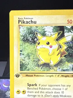 Pokemon Card Pikachu Gold W Stamp 60/64 1st Edition Jungle Promo WOTC LP - Image 3