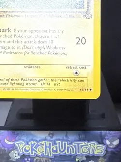 Pokemon Card Pikachu Gold W Stamp 60/64 1st Edition Jungle Promo WOTC LP - Image 5