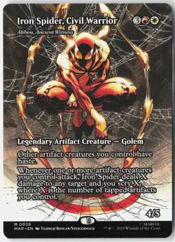 Iron Spider Civil Warrior Alibou, Ancient Witness Borderless 39 MTG NM - Image 1
