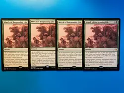 MTG 4x March of Burgeoning Life 201 Kamigawa: Neon Dynasty Magic Gathering x4 NM - Image 1