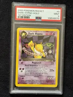 2000 POKEMON DARK HYPNO-HOLO 1ST EDITION ROCKET #9 PSA 9 - Image 1
