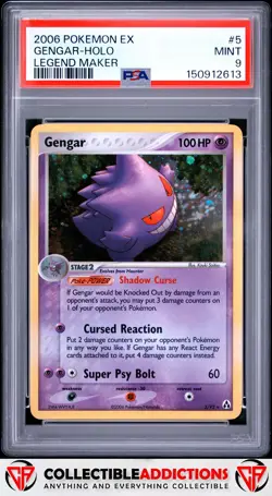 2006 Pokemon Ex Legend Maker #5 Gengar Holo Legend Maker PSA 9 - Image 1
