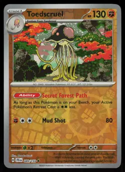 Toedscruel 089/159 Uncommon Journey Together Pokemon Reverse Holo Near Mint - Image 1