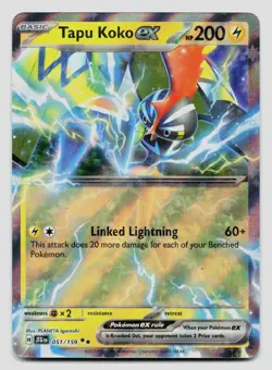 Pokemon Tapu Koko ex Double Rare SV09: Journey Together 051/159 NM - Image 1