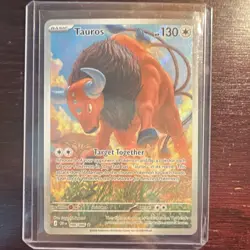 MINTY Pokemon TCG Tauros 090/167 Holo Rare English 2024 130 HP - Image 1