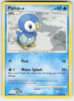 Piplup 93/130 Common Diamond & Pearl Pokemon Lightly Played - Image 1