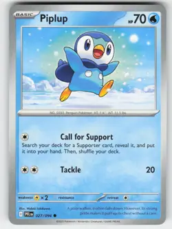 Piplup 027/094 Common Phantasmal Flames Pokemon Near Mint - Image 1