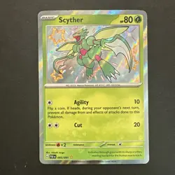 Pokemon TCG Scyther 095/091 SV: Paldean Fates Baby Shiny - Image 1