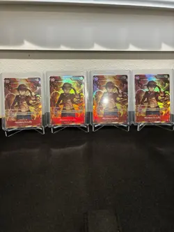 Lot One Piece Monkey D. Luffy Treasure Booster Promo ST10-006 Foil Alt Art x4 EN - Image 1