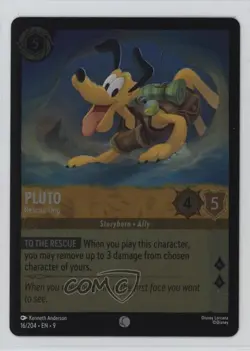 2025 Disney Lorcana - Fabled 9 Foil Pluto Rescue Dog #16 - Image 1