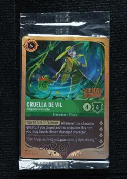 2025 Disney Lorcana - P3 Promos Cruella De Vil Judgmental Traveler #45/P3 - Image 1