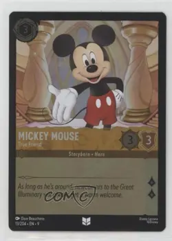2025 Disney Lorcana Fabled 9 Foil Mickey Mouse - True Friend #13 - Image 1