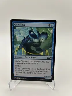 MTG Quickling - Creature, Faerie Rogue Magic 2015 (M15) 76/269 M15 Uncommon Blue - Image 1