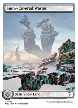MTG - Snow-Covered Wastes - White Border - MB2 - Magic the Gathering - Image 1